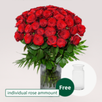 Premium Roses in a bouquet with vase