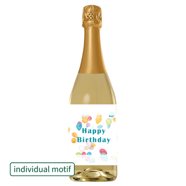 Riesling sparkling wine with text and custom design (0,75 l)