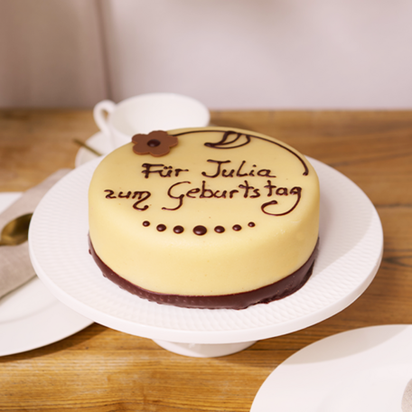 Dessert Lübecker Marzipan Cake with Individual Text