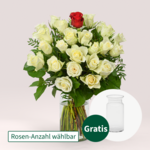 Rosenstrauß mit Vase Rosenpoesie