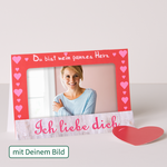 Dein persönliches Bild in einer Aufstellkarte mit Grußkarte