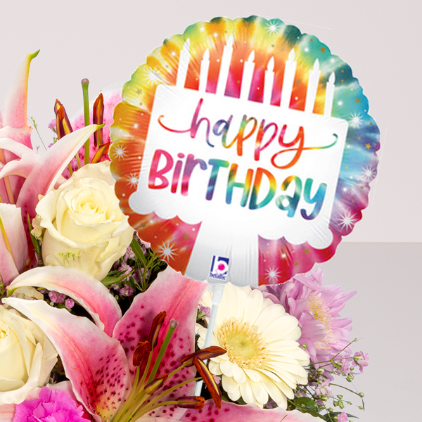 Folienballon Stecker „Happy Birthday“