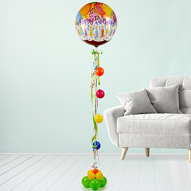 Riesenballon-Präsent Happy Birthday (190 cm)