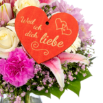 Holz Blumenstecker „Weil ich dich liebe“
