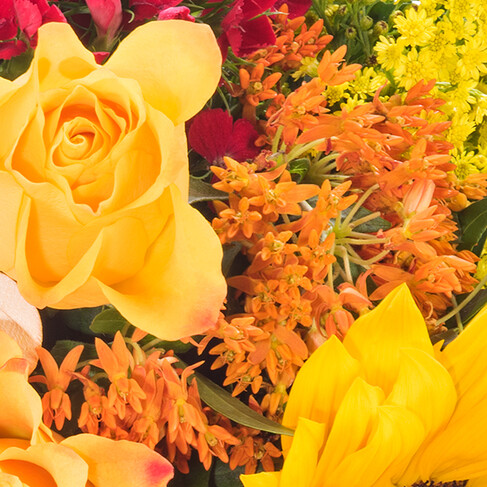 Flower Bouquet Mamas Lächeln mit vase & 3 Ferrero Giotto