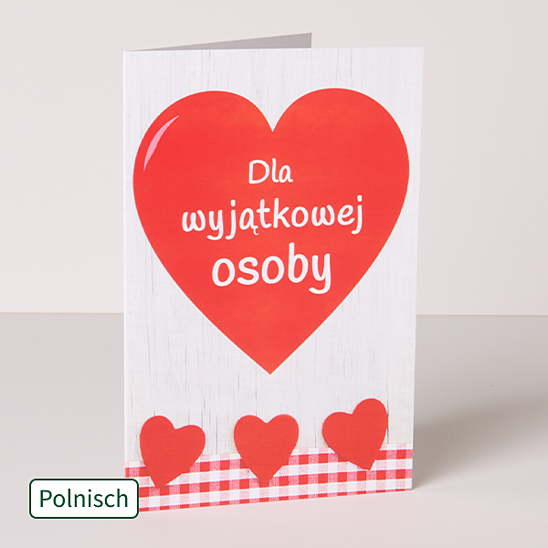 Polnische Motivkarte „Für einen besonderen Menschen“