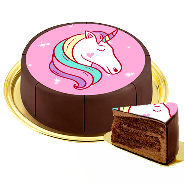 Dessert-Motiv-Torte Einhorn