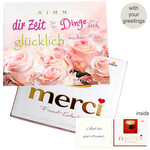 Personal greeting card with Merci: Nimm dir Zeit... (250 g)