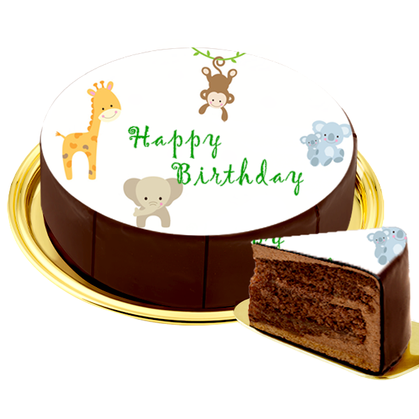 Dessert Motif Cake Zoo Animals