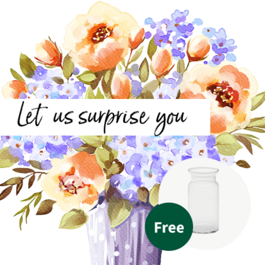 Surprise Flower Bouquet with vase