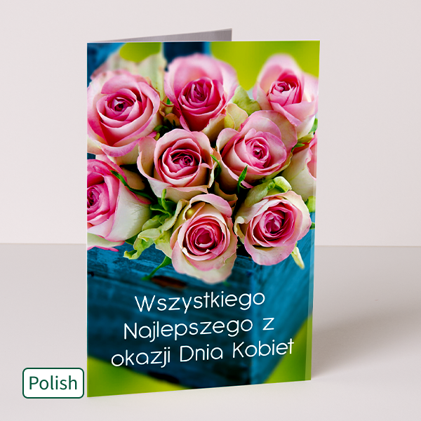 Polish Greeting Card „Alles Beste zum Frauentag“