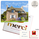 Personal greeting card with Merci: „Kleine Auszeit für Dich“ (250 g)
