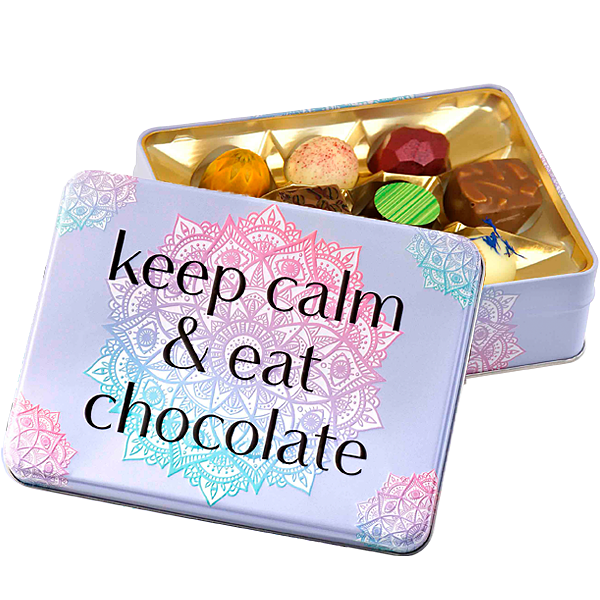 Gift box „keep calm and eat chocolate“