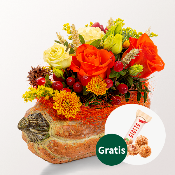 Arrangement Herbstleuchten mit Ferrero Giotto 3er