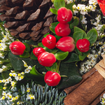 Flower Bouquet Winterstimmung with vase & 3 Ferrero Giotto