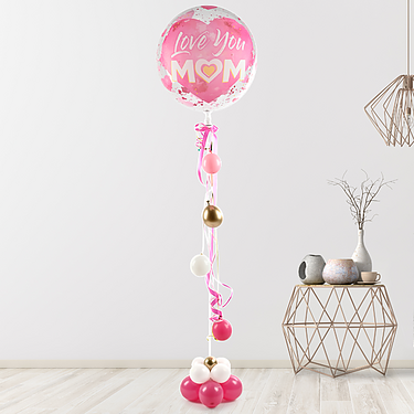 Giant-Balloon-Gift „Love You Mom“ (190 cm)
