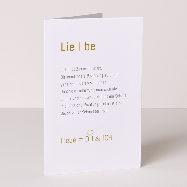 Motivkarte „Definition Liebe“