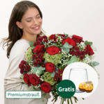 Premiumstrauß Märchenhaft mit Premiumvase & 2 Ferrero Rocher