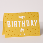 Golden greeting card „Happy Birthday“
