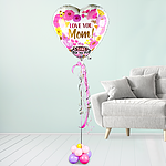 Singing foil balloon „Love you Mom“