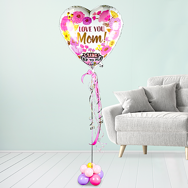 Singender Folienballon „Love you Mom“