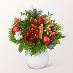 Flower Bouquet Merry Christmas with vase & 3 Ferrero Giotto