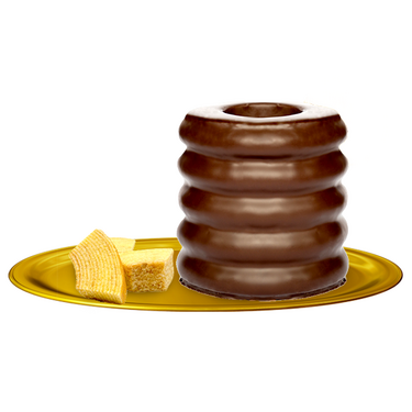 Baumkuchen mit Edel-Zartbitterkuvertüre