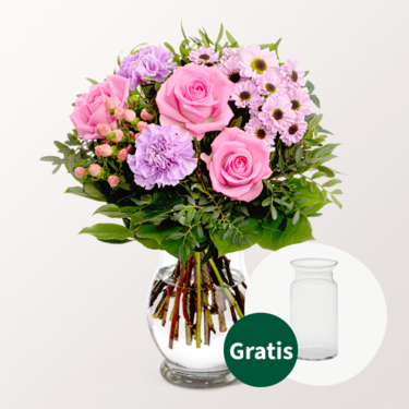 Blumenstrauß Freude mit Vase