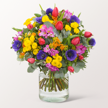 Premium Bouquet Lebensfreude with 3 Ferrero Giotto