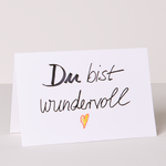 Greeting card „Du bist wundervoll“