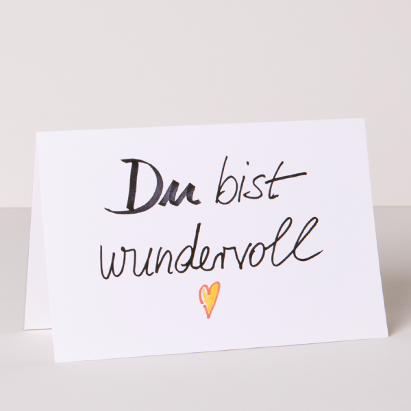 Greeting card „Du bist wundervoll“