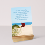 Wooden stand for postcards - with Seasons postcards