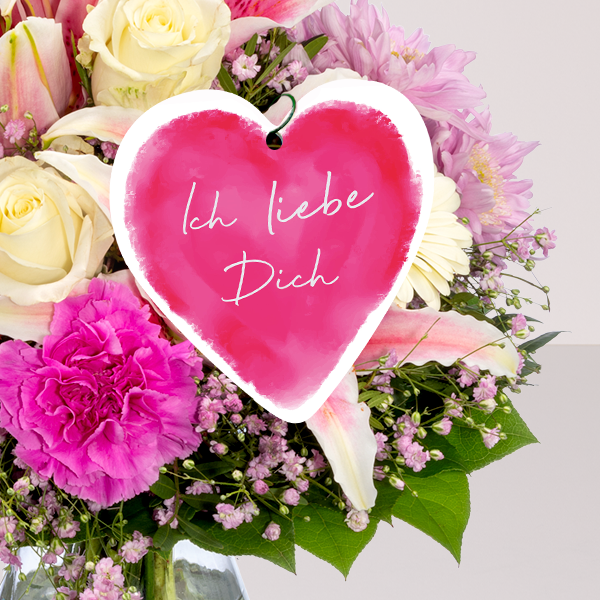 Blumenstecker „Ich liebe Dich“