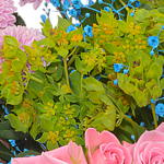 Flower Bouquet Blütenmelodie with vase & 2 Ferrero Rocher