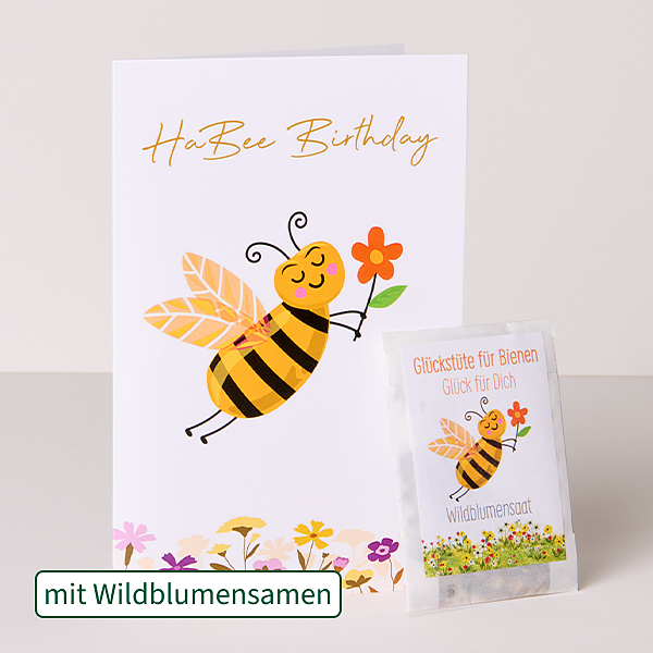 Motivkarte Geburtstag mit Wildblumensaat
