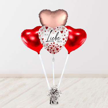 Heliumballon Geschenk „Ich liebe dich“ Herzchen