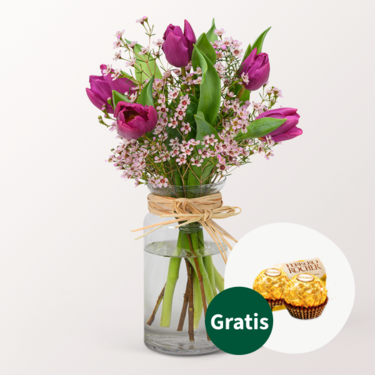 Arrangement Romanze mit 2 Ferrero Rocher