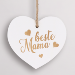 Dekoanhänger Herz „beste Mama“ (12,5 cm)