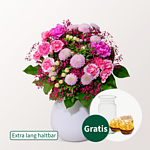 Blumenstrauß Schöner Sommer mit Vase & 2 Ferrero Rocher