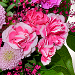 Blumenstrauß Schöner Sommer mit Vase & 2 Ferrero Rocher