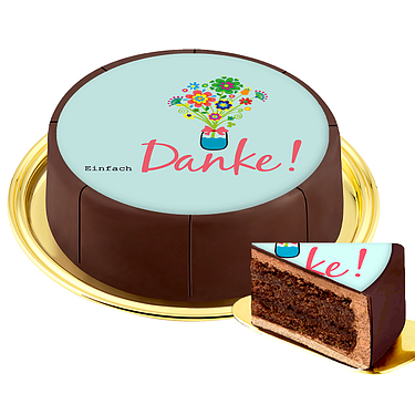 Dessert-Motiv-Torte „Danke"