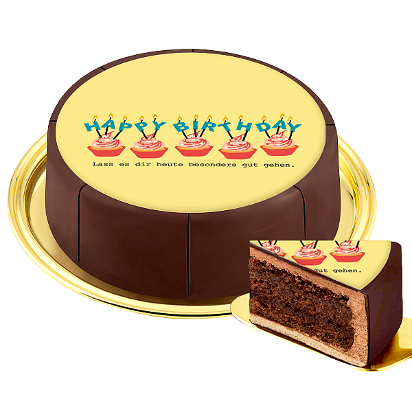 Dessert Motif Cake „Happy Birthday - Have a special birthday today...“