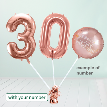 Helium Balloon Gift XXL Numbers with an extra balloon