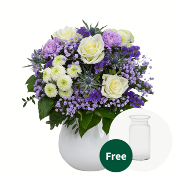 Sympathy Bouquet Anteilnahme with vase