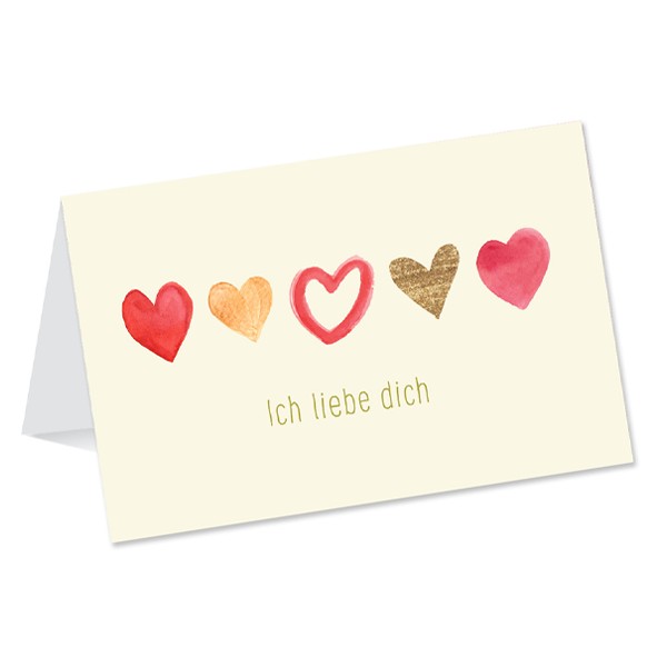 Grußkarte „Ich liebe dich“