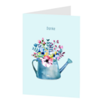 Greeting Card Watering can „Danke“