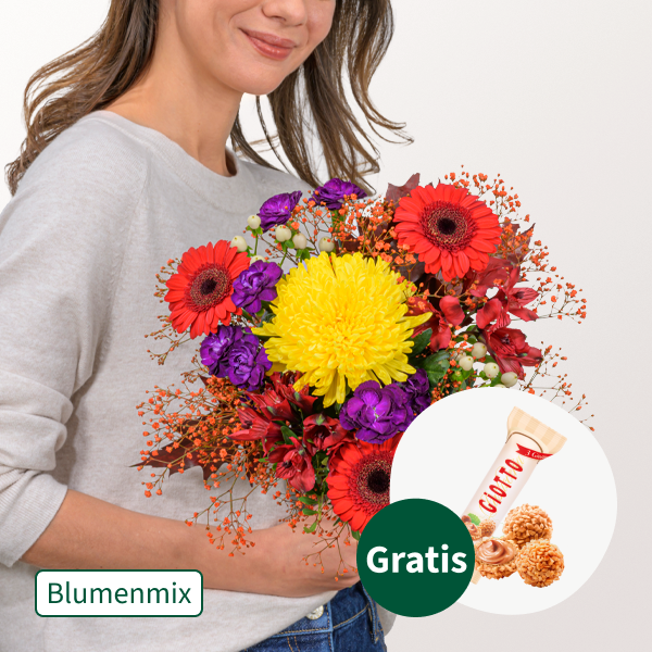 Blumenmix Herbstliebe mit Ferrero Giotto 3er