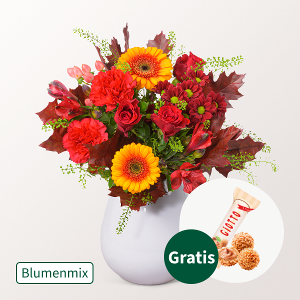 Blumenmix Herbstfreude mit Ferrero Giotto 3er