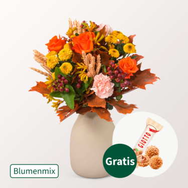 Blumenmix Herbstflirt mit Ferrero Giotto 3er