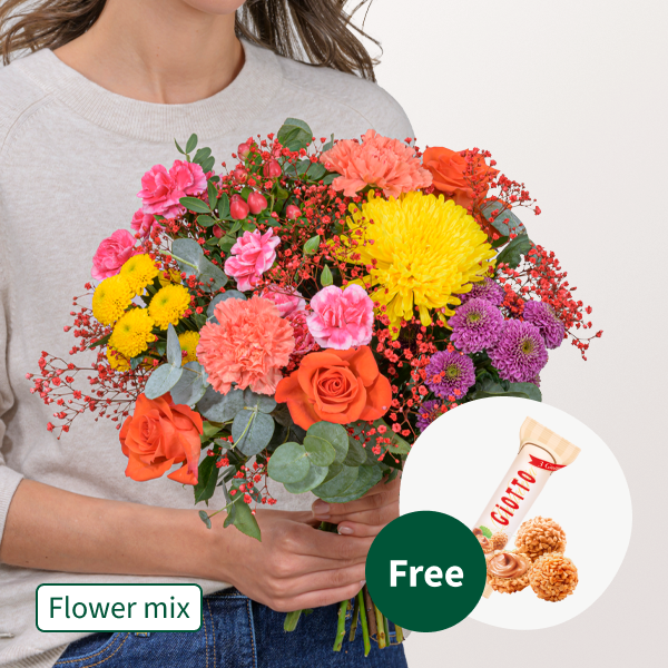 Flower Mix Autumn Grace with 3 Ferrero Giotto